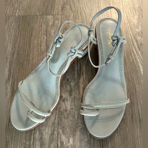 J.McLaughlin Helena Chunky Heel Croc Embossed Sandal